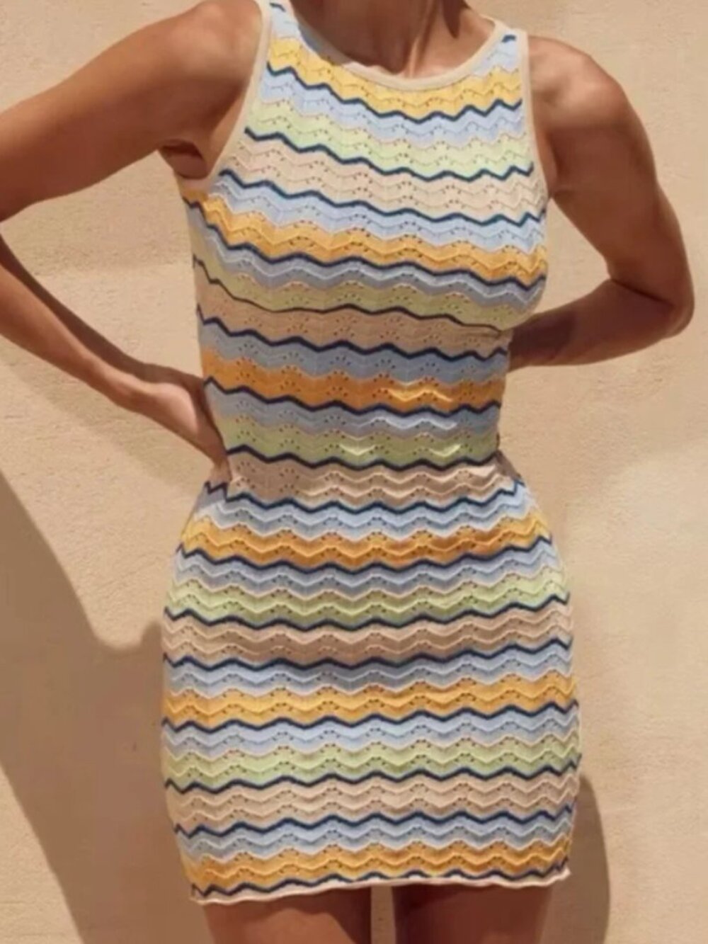 Seven Wonders multicolor knit dress size S